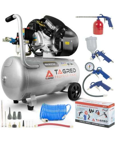 Kompresor olejowy Tagred TA360TA103 50 l  + zestaw lakierniczy 18 el.