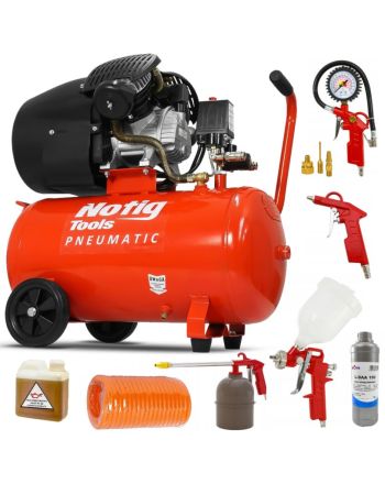 Kompresor olejowy Notig Tools ZBV30-50 + akcesoria lakiernicze